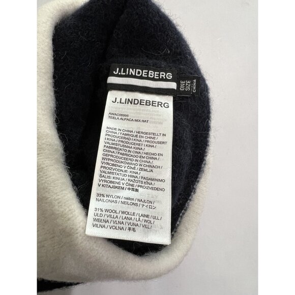 J.Lindeberg Teela Alpaca Mix Hat in Black White